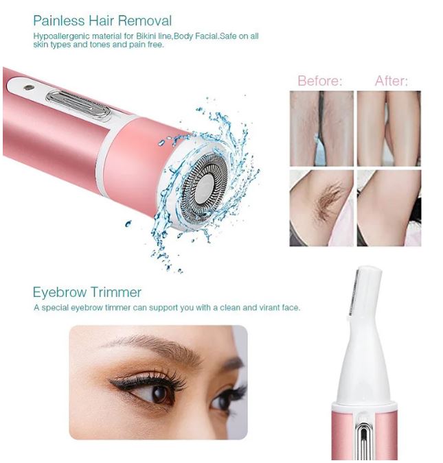 Depiladora facial corporal 4 en 1