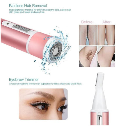 Depiladora facial corporal 4 en 1